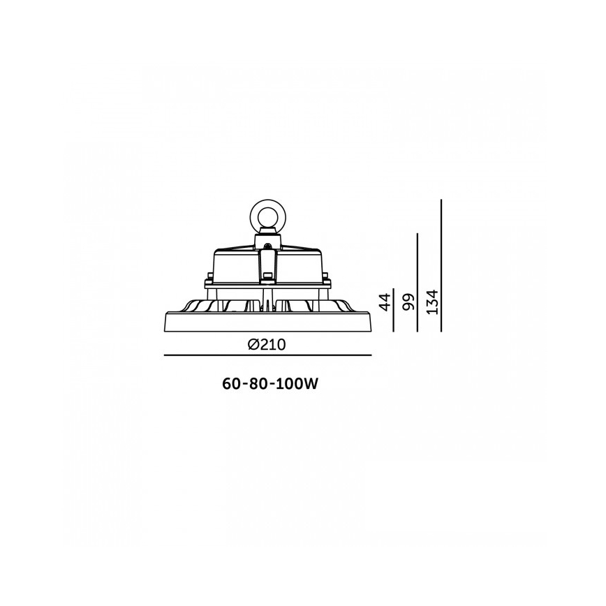LED industrielt loftarmatur RIO PRO HIGHBAY LED/60/80/100W/230V 4000/5000/6000K IP66