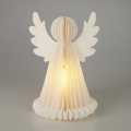 LED juledekoration 12xLED/3xAA 38 cm varm hvid engel