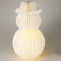 LED juledekoration 12xLED/3xAA 39 cm varm hvid snemand