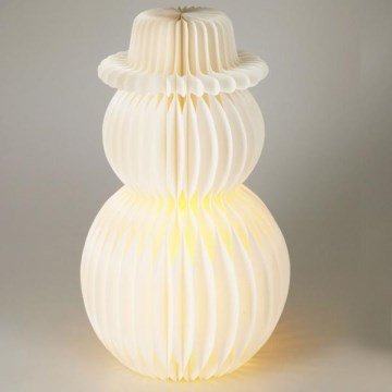LED juledekoration 12xLED/3xAA 39 cm varm hvid snemand