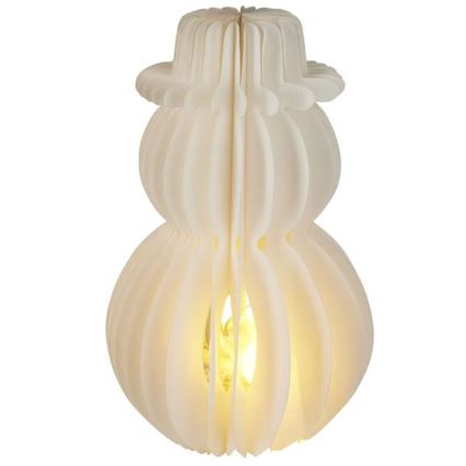 LED juledekoration 12xLED/3xAA 39 cm varm hvid snemand
