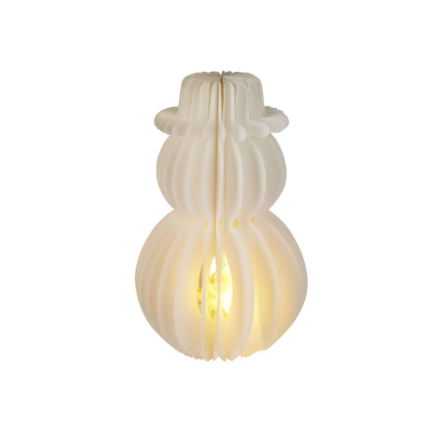 LED juledekoration 12xLED/3xAA 39 cm varm hvid snemand