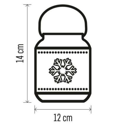 LED juledekoration 1xLED/3xAAA hvid