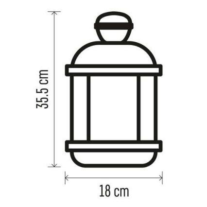 LED juledekoration 1xLED/3xAAA sort