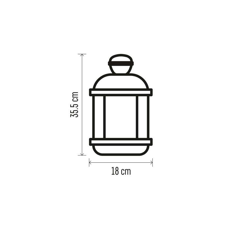 LED juledekoration 1xLED/3xAAA sort