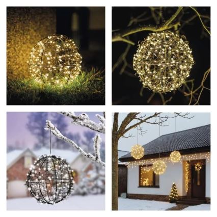 LED-juledekoration 200 LED/230 V, Ø 20 cm