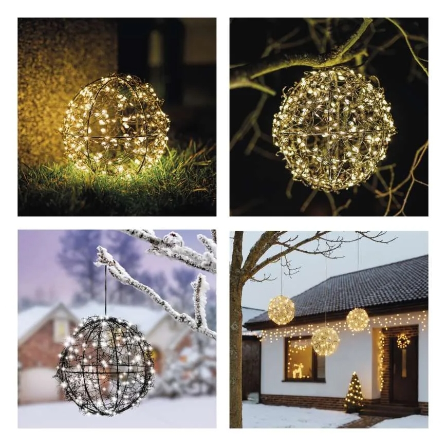 LED-juledekoration 200 LED/230 V, Ø 20 cm