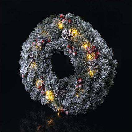 LED juledekoration 20xLED/2xAA diam. 38 cm