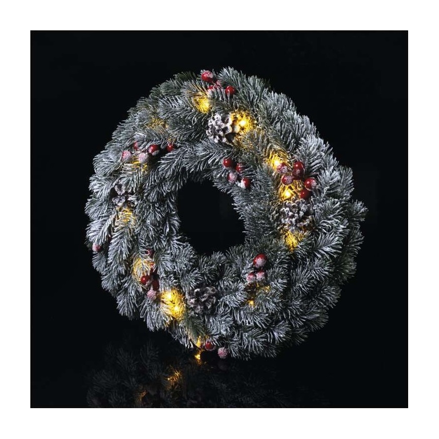 LED juledekoration 20xLED/2xAA diam. 38 cm
