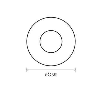 LED juledekoration 20xLED/2xAA diam. 38 cm