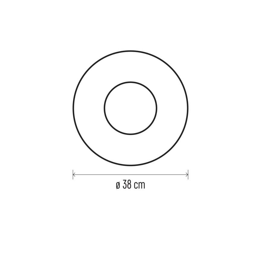 LED juledekoration 20xLED/2xAA diam. 38 cm