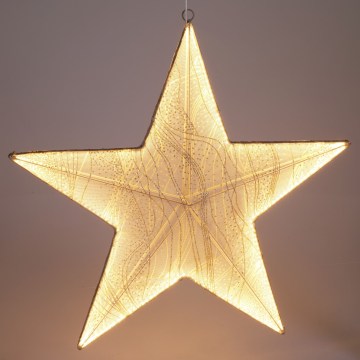 LED Juledekoration 248xLED/6W/230V 59 cm varm hvid stjerne/guld