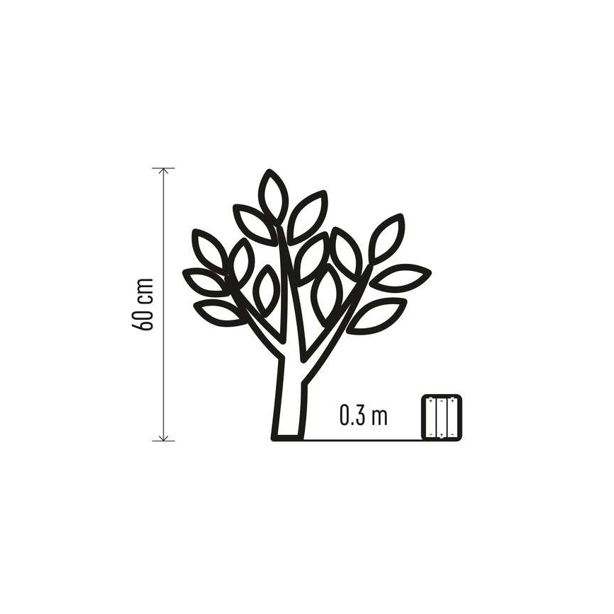 LED juledekoration 24xLED/3xAA