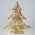 LED juledekoration 30xLED/3xAA 40 cm varm hvid juletræ/guld