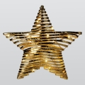 LED Juledekoration 30xLED/3xAA 40 cm varm hvid stjerne/guld