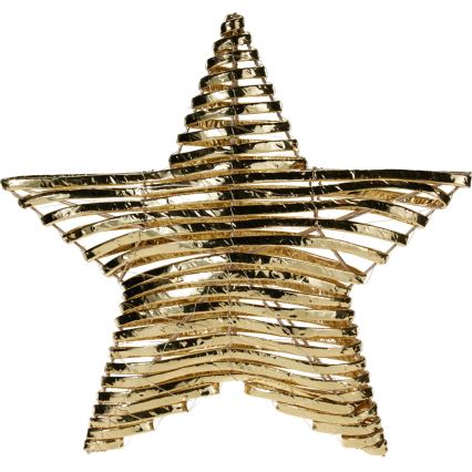 LED Juledekoration 30xLED/3xAA 40 cm varm hvid stjerne/guld