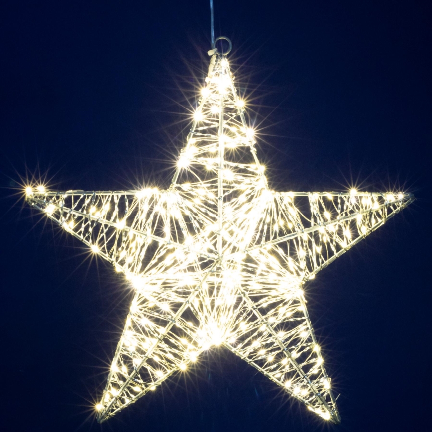 LED juledekoration 320xLED/230V 45 cm stjerne varm hvid