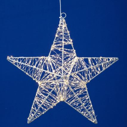 LED juledekoration 320xLED/230V 45 cm stjerne varm hvid