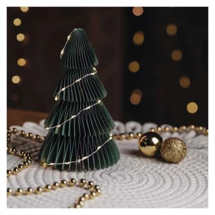 LED juledekoration 35xLED/2xAA juletræ