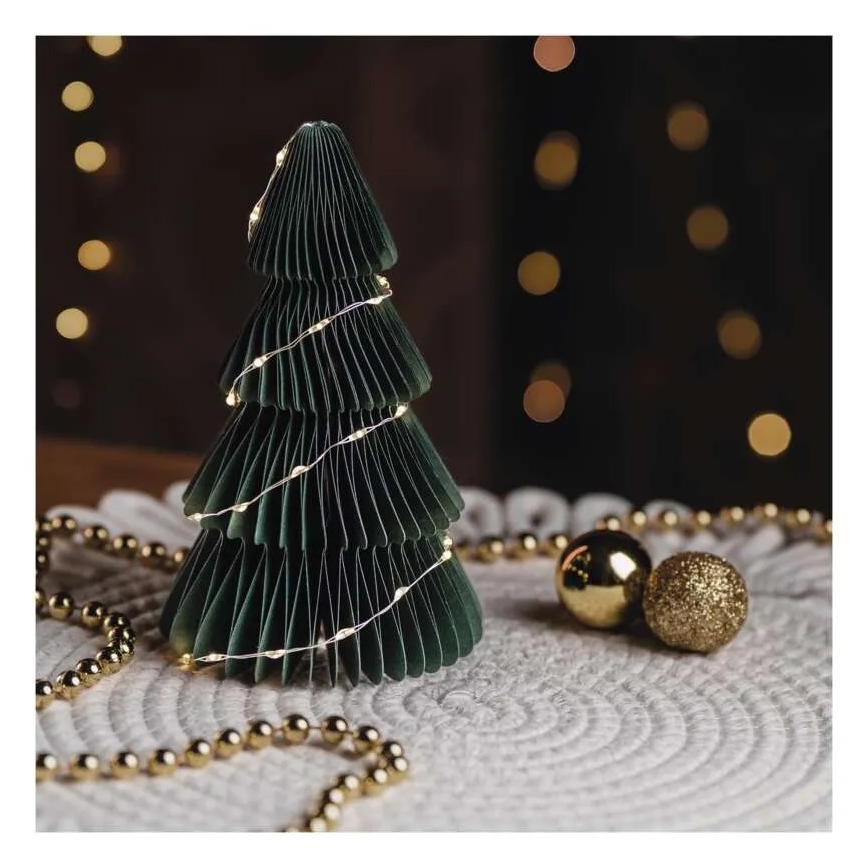 LED juledekoration 35xLED/2xAA juletræ