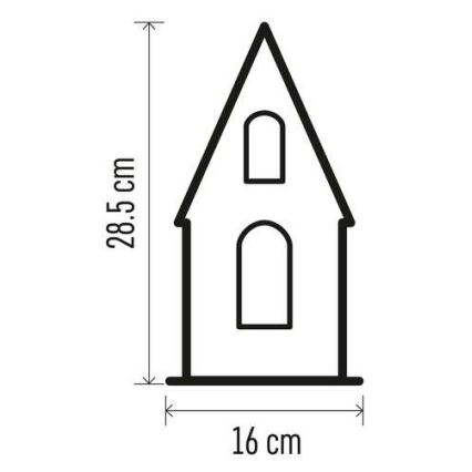 LED juledekoration 3xLED/2xAA beige