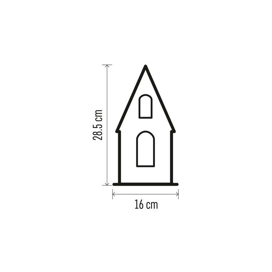 LED juledekoration 3xLED/2xAA beige