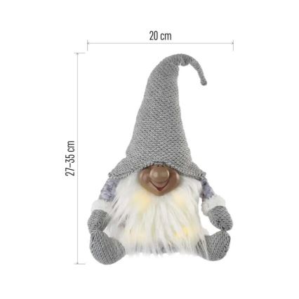 LED juledekoration 4xLED/3xAA nisse