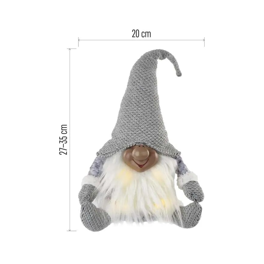 LED juledekoration 4xLED/3xAA nisse