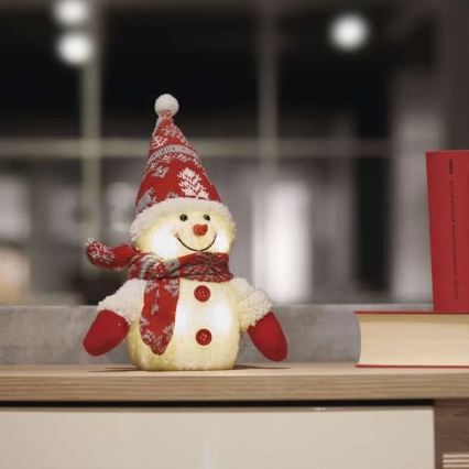 LED juledekoration 4xLED/3xAAA snemand