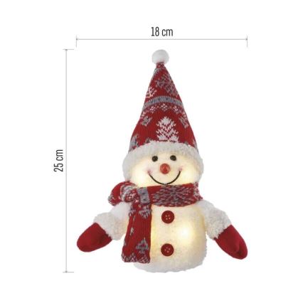 LED juledekoration 4xLED/3xAAA snemand