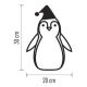 LED juledekoration 5xLED/2xAA pingvin