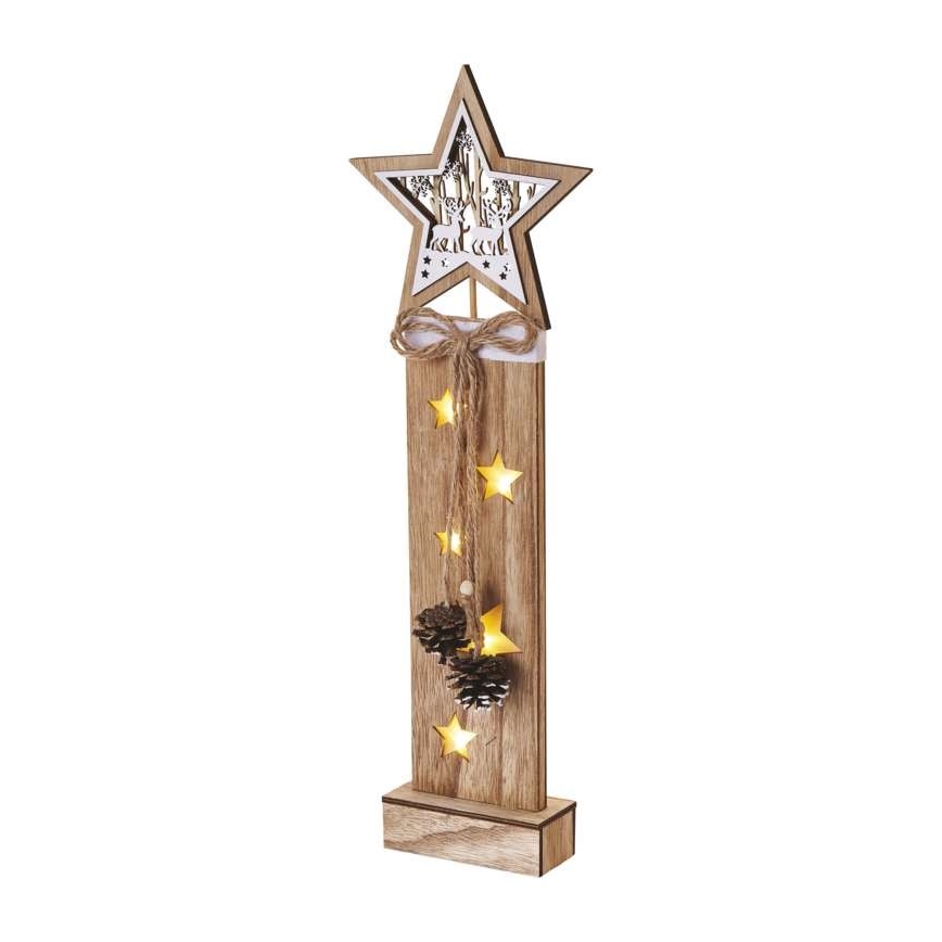 LED juledekoration 5xLED/2xAA stjerne