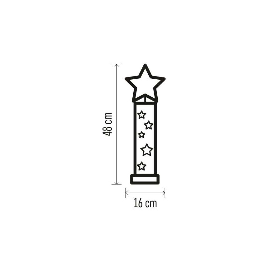 LED juledekoration 5xLED/2xAA stjerne