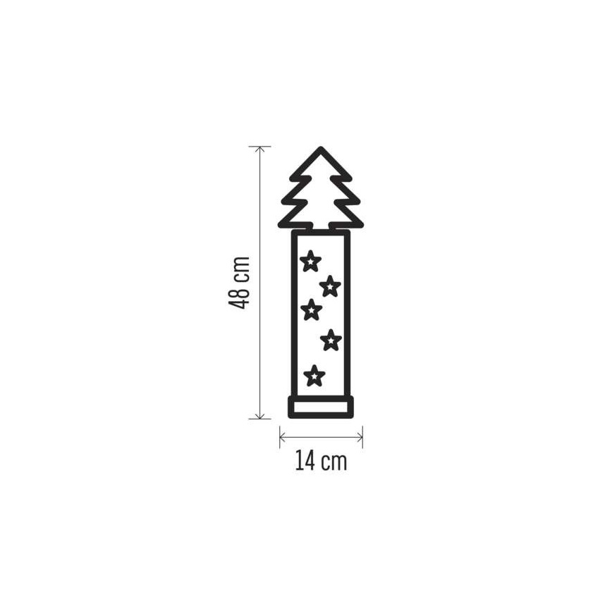 LED juledekoration 5xLED/2xAA træ