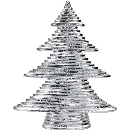 LED Juledekoration 60xLED/3xAA 60 cm varm hvid juletræ/sølv