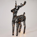 LED juledekoration 60xLED/3xAA 60 cm varm hvid rensdyr/sort