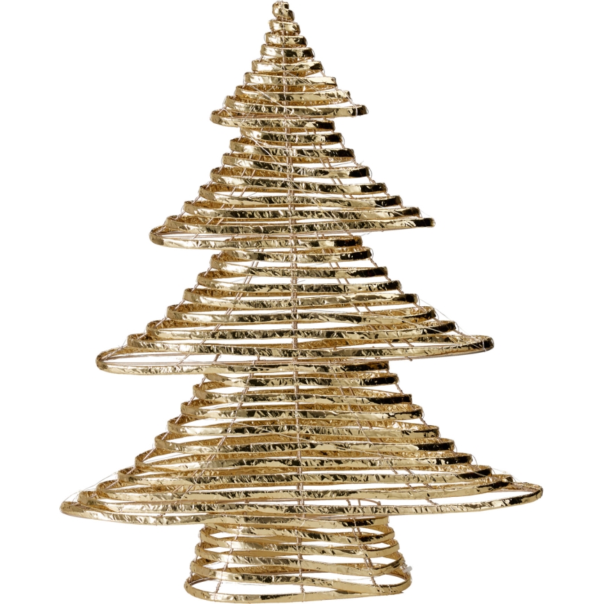 LED juledekoration 60xLED/3xAA 60 cm varmhvid juletræ/guld