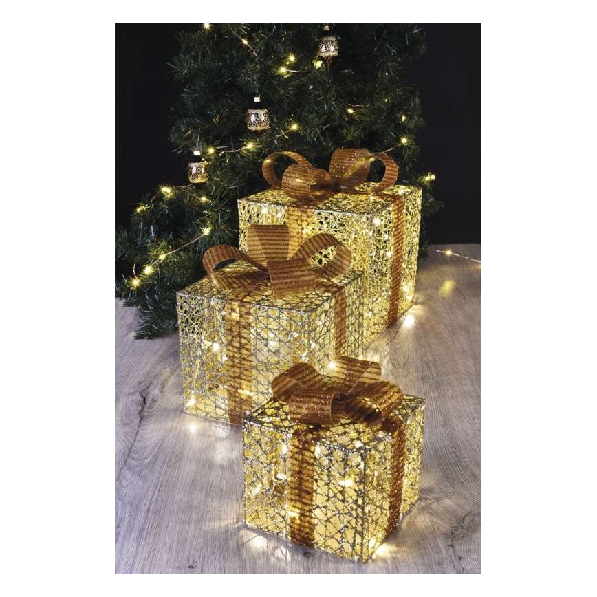 LED juledekoration 72xLED/1,35W/230V guld