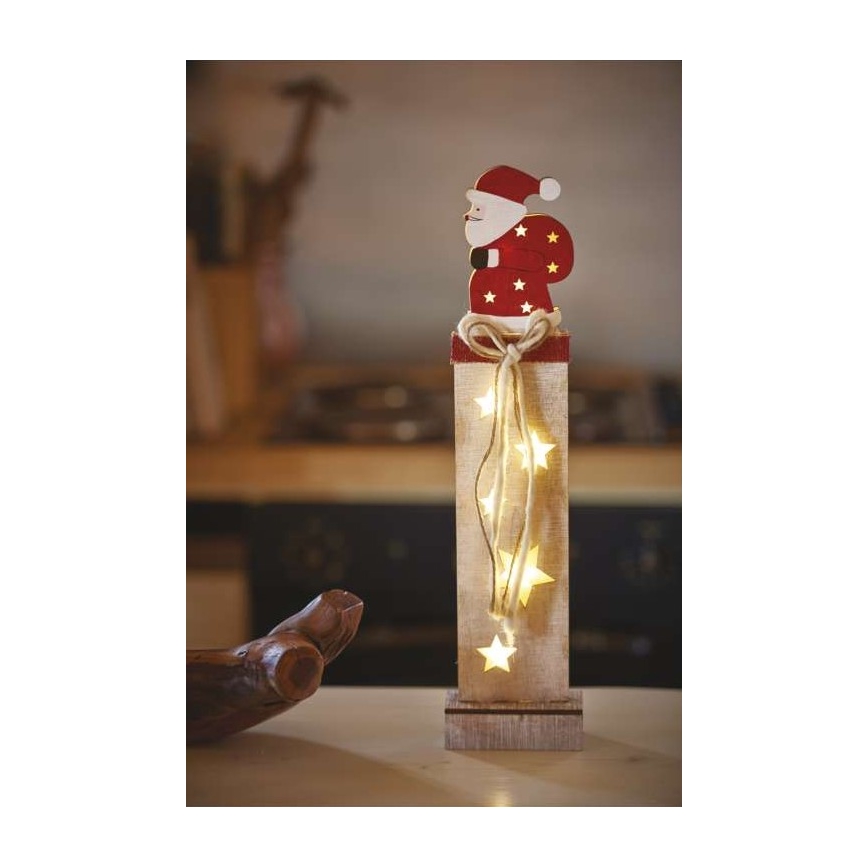 LED juledekoration 7xLED/2xAA julemand