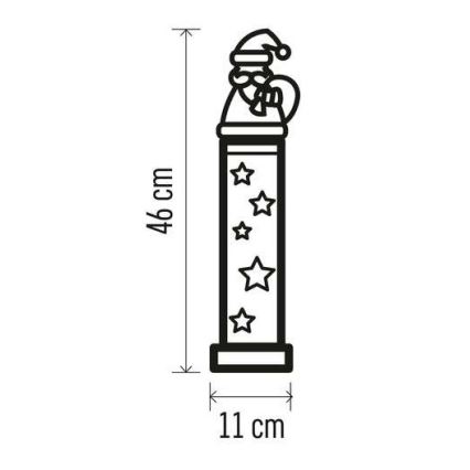 LED juledekoration 7xLED/2xAA julemand