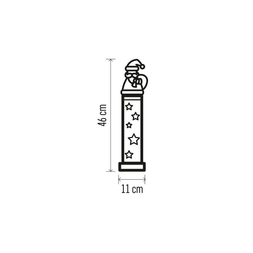 LED juledekoration 7xLED/2xAA julemand