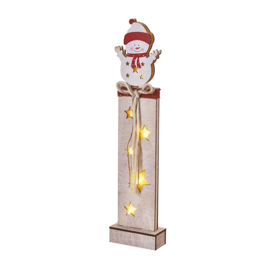 LED juledekoration 7xLED/2xAA snemand