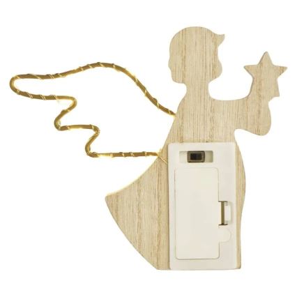 LED juledekoration 8xLED/2xAAA engel