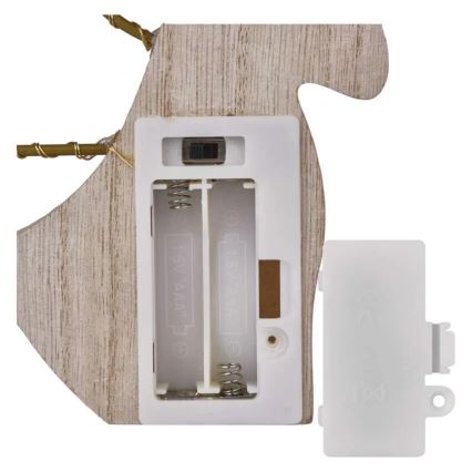 LED juledekoration 8xLED/2xAAA engel