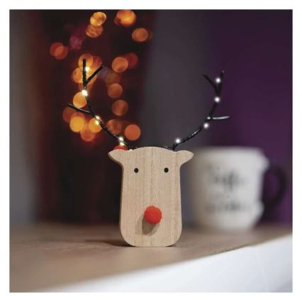 LED juledekoration 8xLED/2xAAA rensdyr