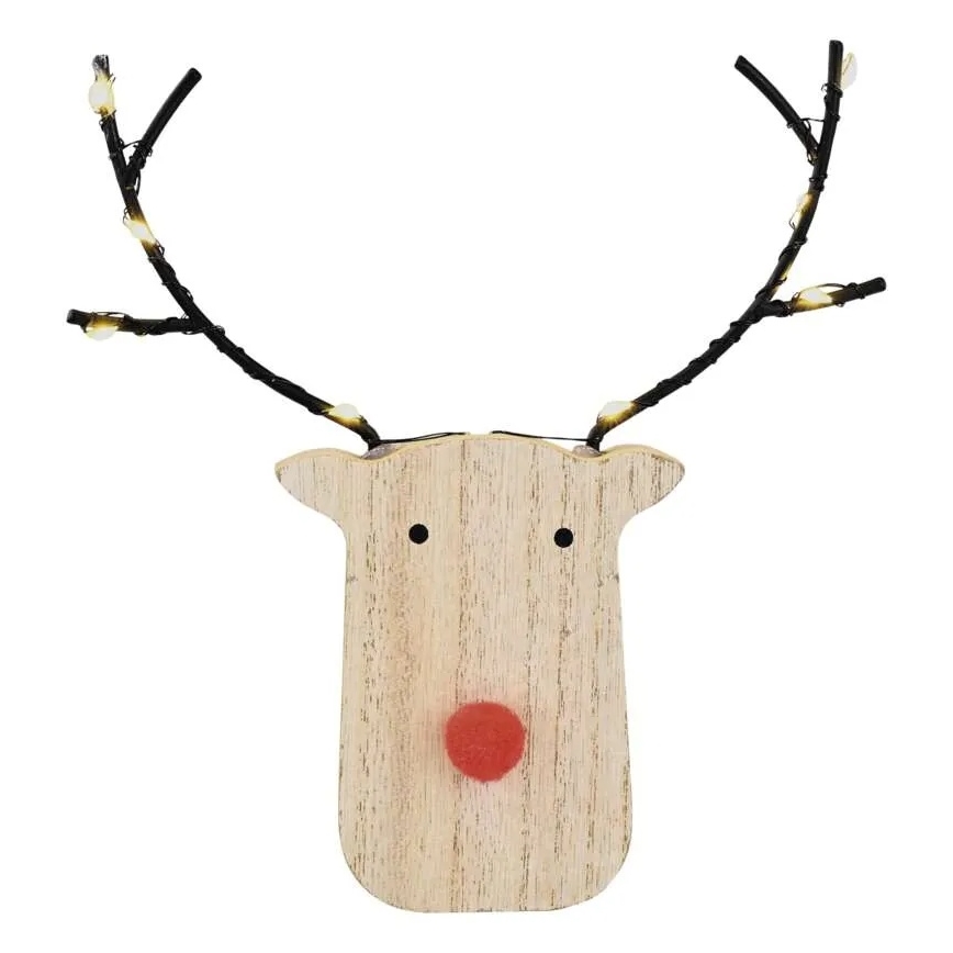 LED juledekoration 8xLED/2xAAA rensdyr