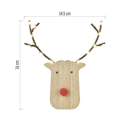 LED juledekoration 8xLED/2xAAA rensdyr