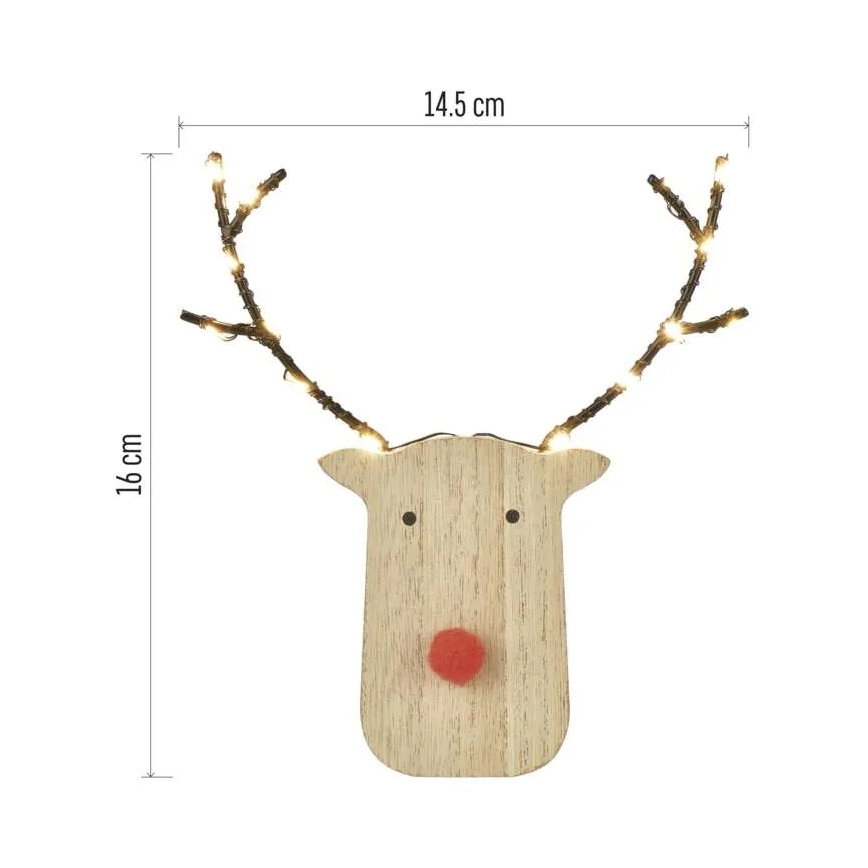 LED juledekoration 8xLED/2xAAA rensdyr