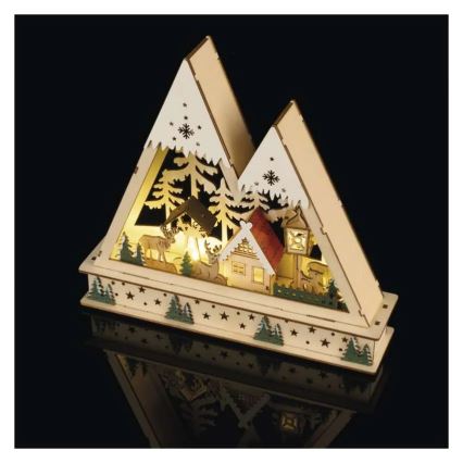 LED juledekoration LED/0,6W/2xAA julelandskab