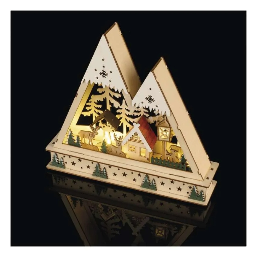 LED juledekoration LED/0,6W/2xAA julelandskab